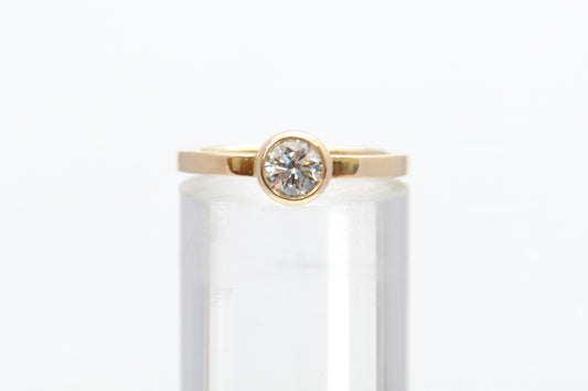 Lab Grown Diamond Ring Autumn Collection 24 Full Bezel Set Design One of Set One Aerial View Front by Wholestone Jewellery