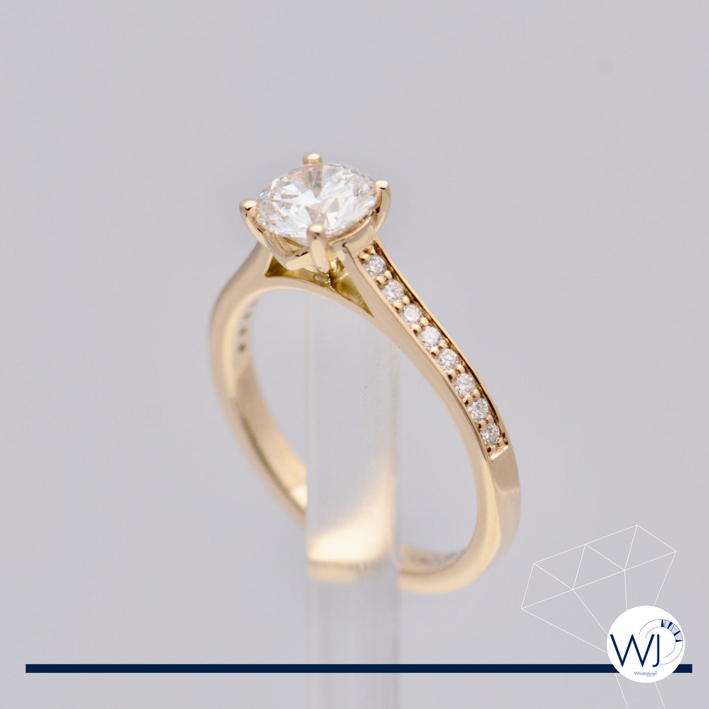 Diamond Solitaire Ring | 1.0 carat Lab Grown Diamond | 18ct Yellow Gold