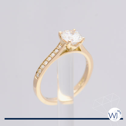 Diamond Solitaire Ring | 1.0 carat Lab Grown Diamond | 18ct Yellow Gold