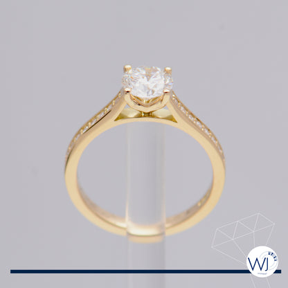 Diamond Solitaire Ring | 1.0 carat Lab Grown Diamond | 18ct Yellow Gold