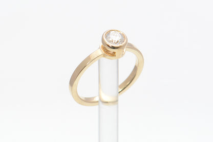 Lab Grown Diamond Ring Bezel Collection Full Bezel Set Design One Angled View 1 by Wholestone Jewellery