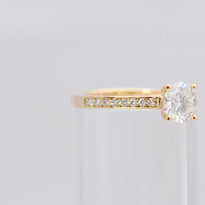 Diamond Solitaire Ring | 1.0 carat Lab Grown Diamond | 18ct Yellow Gold